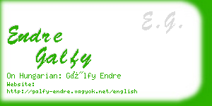 endre galfy business card